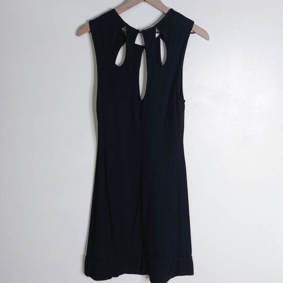 Nu Collective Black Cutout Keyhole Ponte Sleeveless Dress Large - Picture 6 of 9